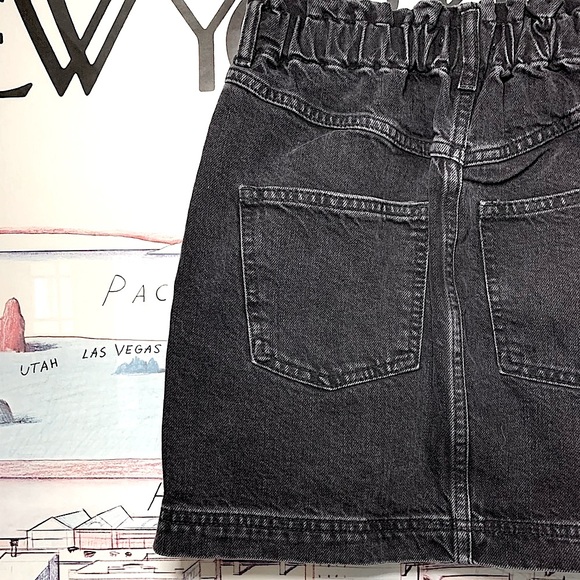 NWT Topshop black denim mini skirt size 2 - Picture 4 of 9